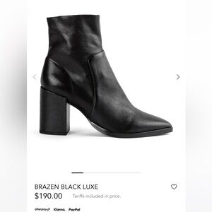 Tony Bianco Brazen Black Luxe Block Heel Boots